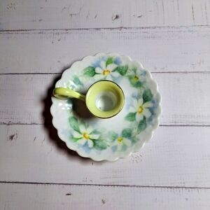 Vintage Hand painted Daisy Candle Holder